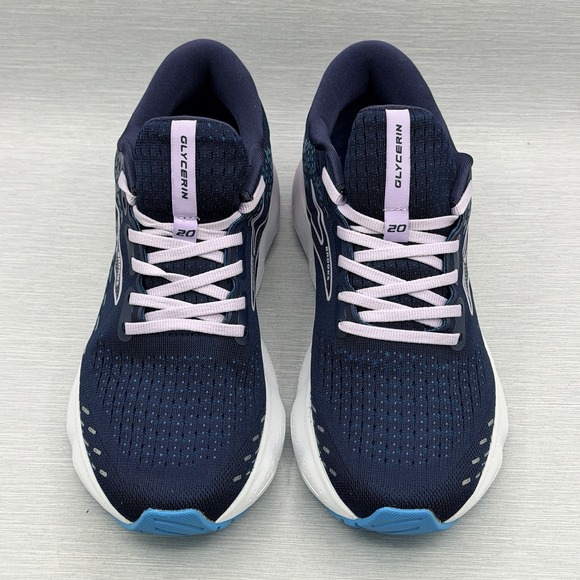 Glycerin 20 Men\'s 9.5 Running Shoes Blue White Road Neutral Trainer 1203691 main image 11